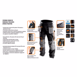 NEO tools 81-220-XL pantalone protettivo Grigio - Vista aggiuntiva 6