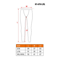 NEO tools 81-670-L/XL biancheria intima integrale