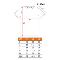 NEO tools 81-614-L camicia e top Maglietta Poliestere, Elastan