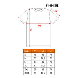 NEO tools 81-614-XXL camicia e top Maglietta Poliestere, Elastan