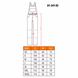 NEO tools 81-241-XS, xs, Poliestere, Cotone, 255 g/m²