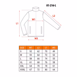 NEO tools 81-216-L, Giacca, L, Poliestere, Cotone, 270 g/m²