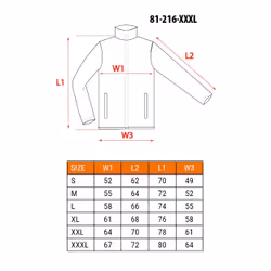 NEO tools 81-216-XXXL, Giacca, XXXL, Poliestere, Cotone, 250 g/m²