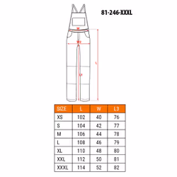 NEO tools 81-246-XXXL, XXXL, Poliestere, Cotone, 250 g/m²