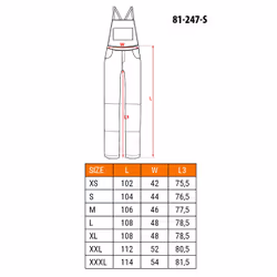 NEO tools 81-247-S, S, Cotone, 210 g/m²