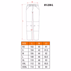 NEO tools 81-238-L, L, 285 g, Cotone, Poliestere, 60% bawełna, 37% poliester, 3% elastan