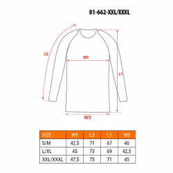 NEO tools 81-662-XXL/XXXL biancheria intima integrale
