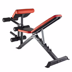 HMS Fitness LS3859 Panca di allenamento con peso regolabile Schienale regolabile Sedile regolabile Gym Nero, Rosso - Vista aggiuntiva 3