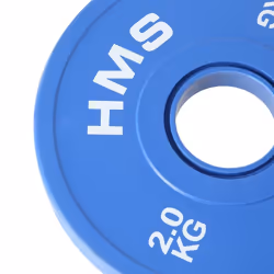 HMS Fitness CBRS20 2 pz Olympic Disco peso rivestito in gomma - Vista aggiuntiva 3