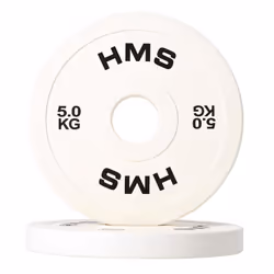 HMS Fitness CBRS50 2 pz Olympic Disco peso rivestito in gomma - Vista aggiuntiva 3
