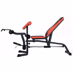 HMS Fitness LS3050 Panca di allenamento con peso regolabile Schienale regolabile Sedile regolabile Gym Nero, Rosso - Vista aggiuntiva 2