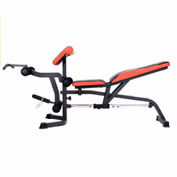 HMS Fitness LS3050 Panca di allenamento con peso regolabile Schienale regolabile Sedile regolabile Gym Nero, Rosso - Vista aggiuntiva 7