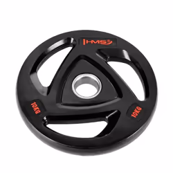 HMS Fitness TOX10 1 pz Olympic Disco peso rivestito in gomma - Vista aggiuntiva 2