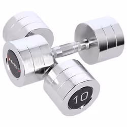 HMS Fitness CHD10, Manubrio fisso, Cromo, Acciaio, 10 kg, 2 pz