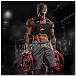 HMS Fitness KTO08 giubbotto ponderato 8 kg Neoprene, Sabbia Nero - Vista aggiuntiva 3