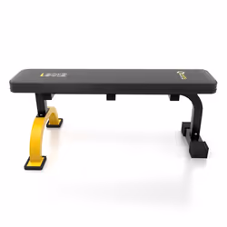 HMS Fitness L8012 Panca da allenamento con pesi piatti Gym, Casa Nero, Giallo - Vista aggiuntiva 2