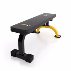 HMS Fitness L8012 Panca da allenamento con pesi piatti Gym, Casa Nero, Giallo - Vista aggiuntiva 3