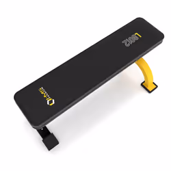 HMS Fitness L8012 Panca da allenamento con pesi piatti Gym, Casa Nero, Giallo - Vista aggiuntiva 4