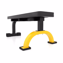 HMS Fitness L8012 Panca da allenamento con pesi piatti Gym, Casa Nero, Giallo - Vista aggiuntiva 5