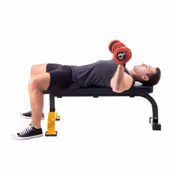 HMS Fitness L8012 Panca da allenamento con pesi piatti Gym, Casa Nero, Giallo - Vista aggiuntiva 6