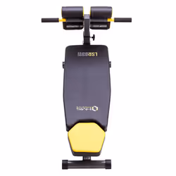 HMS Fitness LSR8311 Panca da allenamento con pesi piatti Sedile regolabile Casa Nero, Giallo - Vista aggiuntiva 6