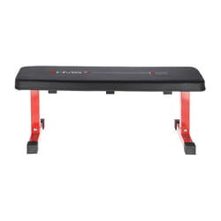 HMS Fitness L1211 Panca da allenamento con pesi piatti Casa Nero, Rosso