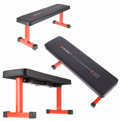 HMS Fitness L1211 Panca da allenamento con pesi piatti Casa Nero, Rosso - Vista aggiuntiva 8