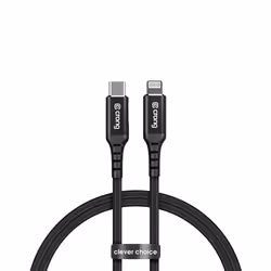 Crong CRG-AL15USCL-BLK cavo Lightning 1,5 m Alluminio, Nero