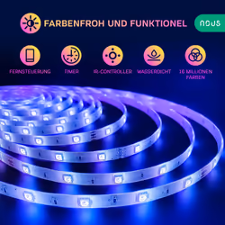 Nous 5907772033739 soluzione di illuminazione intelligente Striscia LED intelligente Wi-Fi