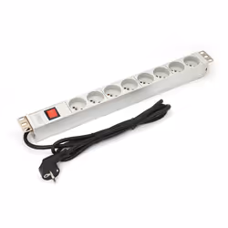 Digitus A-19-STRIP-2-IMP unità di distribuzione dell'energia (PDU) 8 presa(e) AC 1U Bianco