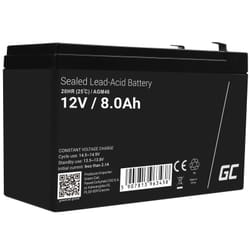 Green Cell AGM46 batteria ricaricabile industriale Acido piombo (VRLA) 8000 mAh 12 V