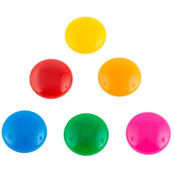 Hommoo - d.rect - 6 Magneti per Lavagna Bianca 30 mm Rotondi, Plastificati Multicolore
