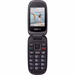 MaxCom MM818 Black, Clamshell, Doppia SIM, 6,1 cm (2.4"), 0,3 MP, 750 mAh, Nero
