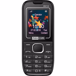 MaxCom Classic MM134, Barra, SIM singola, 4,5 cm (1.77"), 0,08 MP, 600 mAh, Nero