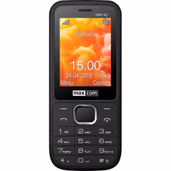 MaxCom MM 142, Barra, Doppia SIM, 6,1 cm (2.4"), 0,3 MP, 1400 mAh, Nero