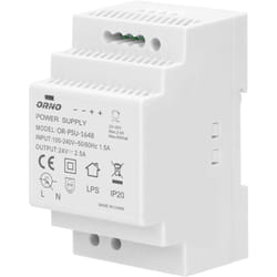 PSU-1648 Trasformatore per Guida din 24VDC, 2,5A, 60W (3 Modulo) - Orno
