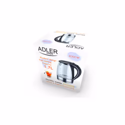 Adler AD 1225 bollitore elettrico 1,7 L 2000 W Nero, Acciaio inox, Trasparente - Vista aggiuntiva 8