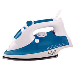 Adler AD 5022 Ferro da stiro a secco e a vapore Piastra in Ceramica 2200 W Blu, Bianco