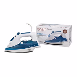 Adler AD 5022 Ferro da stiro a secco e a vapore Piastra in Ceramica 2200 W Blu, Bianco