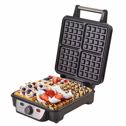 Camry Premium CR 3025 piastra per waffle 4 waffle 1500 W Nero - Vista aggiuntiva 4