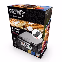 Camry Premium CR 3025 piastra per waffle 4 waffle 1500 W Nero - Vista aggiuntiva 5