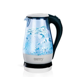 Camry Premium CR 1251w bollitore elettrico 1,7 L 2200 W Nero, Acciaio inox, Trasparente