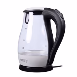 Camry Premium CR 1251w bollitore elettrico 1,7 L 2200 W Nero, Acciaio inox, Trasparente