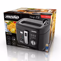 Mesko Home MS 4908 friggitrice Singolo 2,5 L Indipendente 1800 W Nero, Grigio - Vista aggiuntiva 8