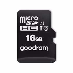 Goodram M1A0, 16 GB, MicroSDHC, Classe 10, UHS-I, 100 MB/s, 10 MB/s