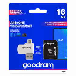 Goodram M1A4 All in One 16 GB MicroSDHC UHS-I Classe 10 - Vista aggiuntiva 8