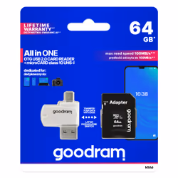 Goodram M1A4 All in One 64 GB MicroSDXC UHS-I Classe 10 - Vista aggiuntiva 8