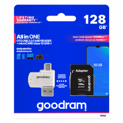 Goodram M1A4 All in One 128 GB MicroSDXC UHS-I Classe 10 - Vista aggiuntiva 8