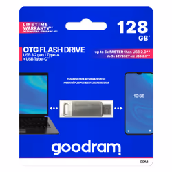 Goodram ODA3 unità flash USB 128 GB USB Type-A / USB Type-C 3.2 Gen 1 (3.1 Gen 1) Argento - Vista aggiuntiva 6