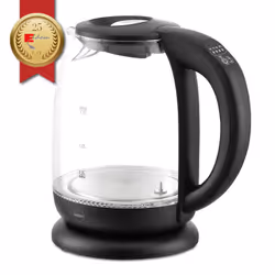 ELDOM C510C Lumi, 1,7 L, 2200 W, Nero, Vetro, Plastica, Termostato regolabile, Indicatore del livello dell'acqua
